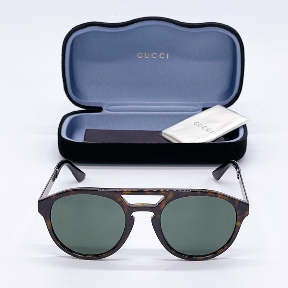 NEW GUCCI GG0689S 002 HAVANA GREEN UNISEX SUNGLASSES GUCCI - Picture 2 of 13